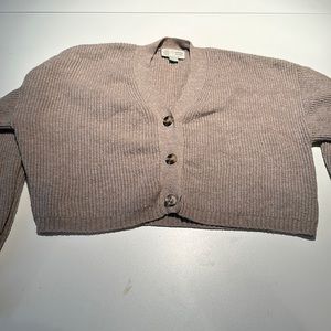 Anthropologie Cardigan and Pant Cable Knot Set sz L